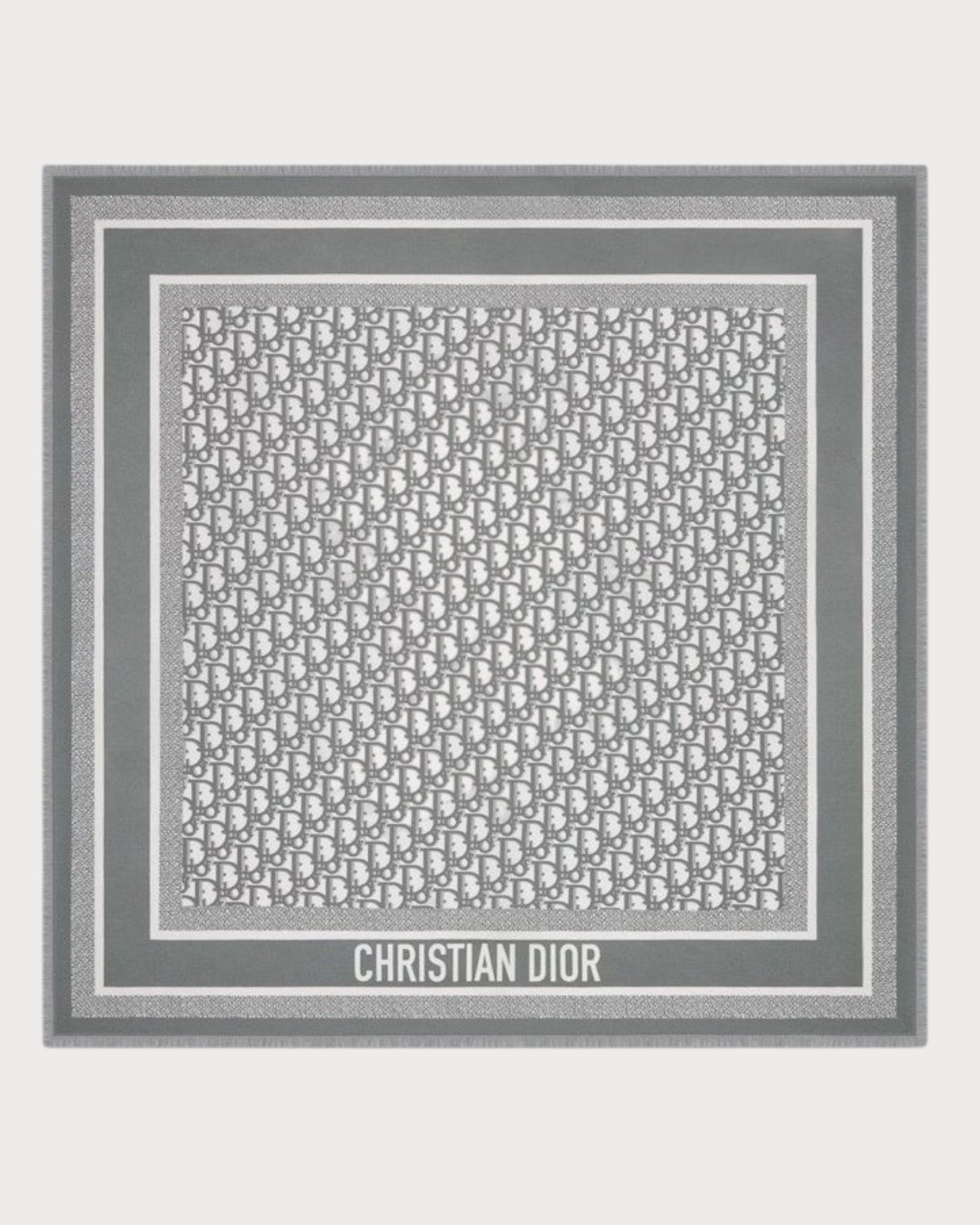 CHRISTIAN DIOR Oblique Diorwin 70 Square Scarf Cashmere(2 Colors