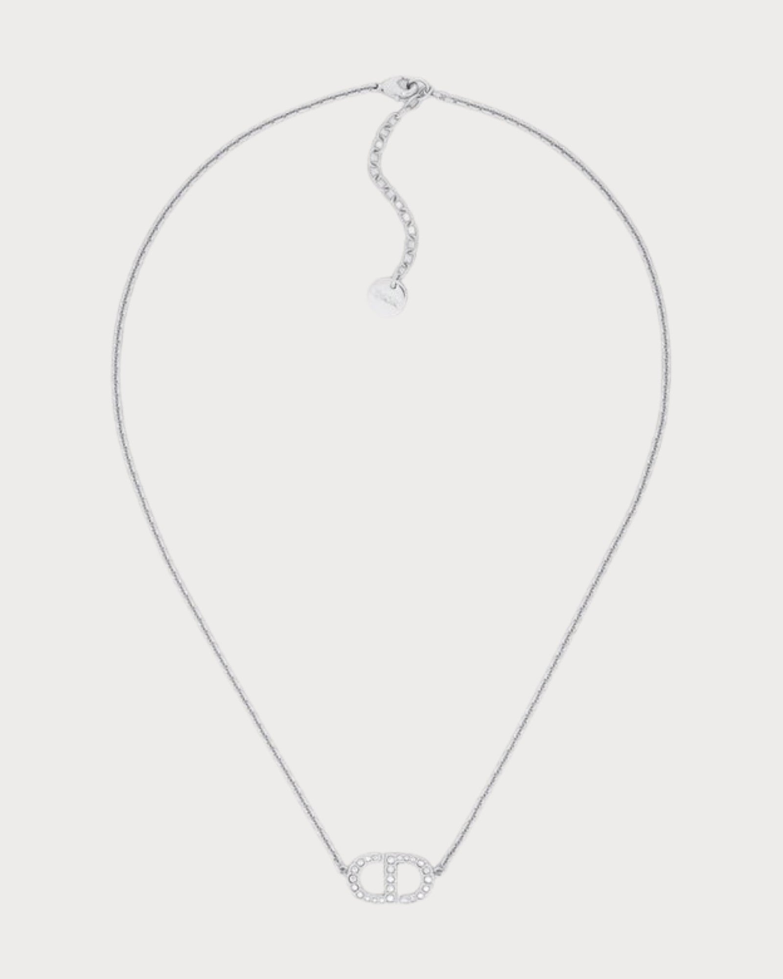 CHRISTIAN DIOR Petit CD Necklace Gold-Finish Metal(Silver