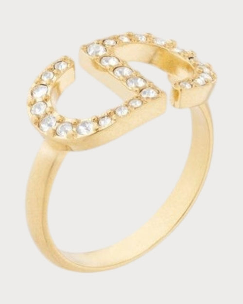 CHRISTIAN DIOR Petit CD Ring | 迪奧 CD 戒指 (金色) - LONDONKELLY