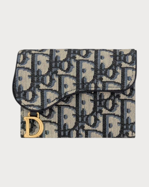CHRISTIAN DIOR Saddle 5 Gusset Card Holder | 迪奧 卡片套 (藍色) - LondonKelly 英國名牌代購