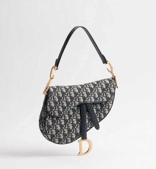 CHRISTIAN DIOR Saddle Bag with Strap | 迪奧 馬鞍袋 (藍色老花) - LONDONKELLY 英國名牌代購
