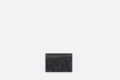 CHRISTIAN DIOR Men's Saddle Business Card Holder | 迪奧 男仕卡套銀包 (Black)