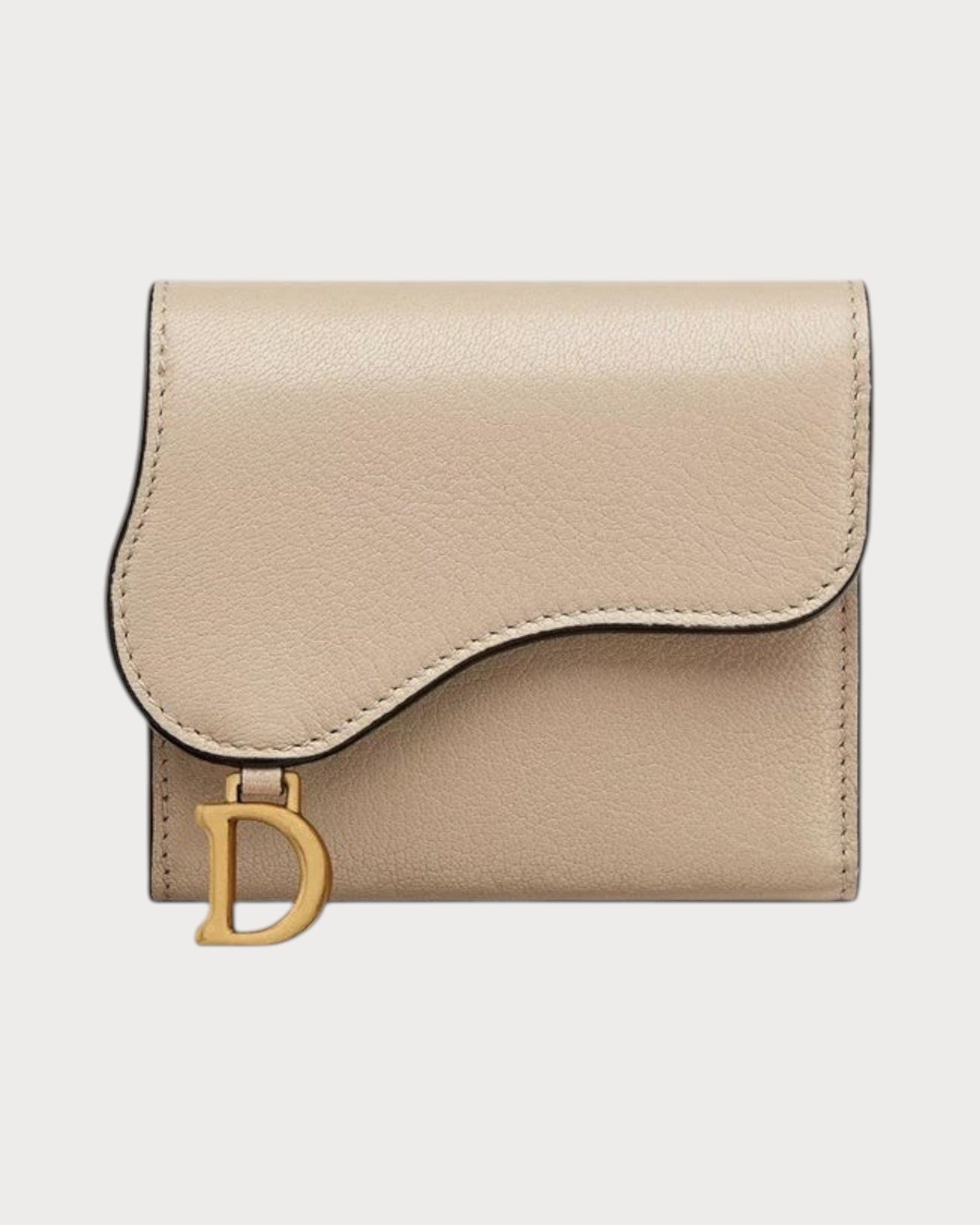 CHRISTIAN DIOR Saddle Lotus Wallet Goatskin(3 Colors