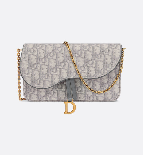 CHRISTIAN DIOR Saddle Pouch with Chain | 迪奧 銀包連鏈帶 (多色) - LondonKelly 英國名牌代購