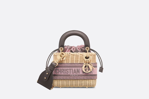 CHRISTIAN DIOR Wicker Mini Lady Dior Bag | 迪奧 草編迷你手袋 (粉紅色) - LondonKelly 英國名牌代購