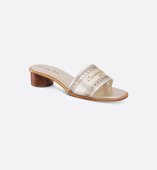 CHRISTIAN DIOR Women's Dior Or D - Lane Heeled Slide | 迪奧 涼鞋 (金色) - LondonKelly 英國名牌代購