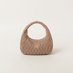 MIU MIU Wander Matelasse Nappa Leather Hobo Bag L Size | Miu Miu Underarm Bag (Large Size/Multiple Colors)