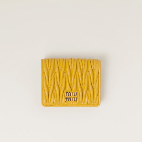 MIU MIU Matelasse Nappa Leather Wallet | 繆繆 銀包 (Sunny Yellow)