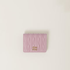 MIU MIU Matelasse Nappa Leather Wallet | 繆繆 銀包 (Alabaster Pink)