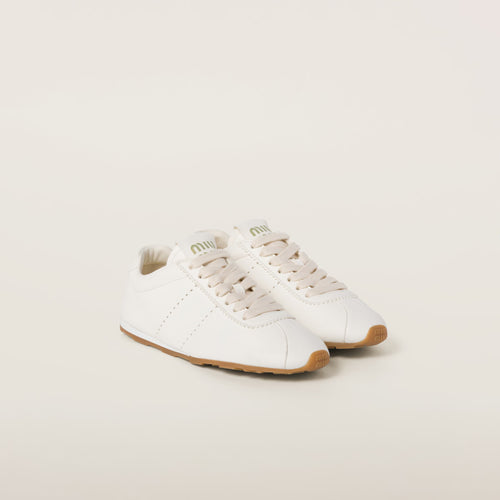 MIU MIU Plume Nappa Leather Sneakers | Miu Miu sneakers (white)