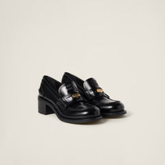 MIUMIU Brushed Leather Loafers | Miu Miu Loafers (Multicolor)