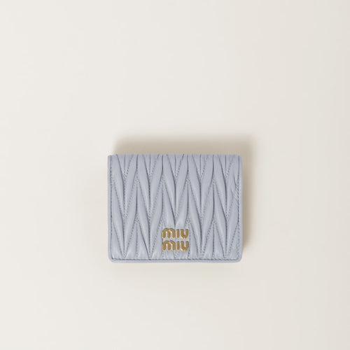 MIU MIU Matelasse Nappa Leather Wallet | 繆繆 銀包 (Pearl Grey)