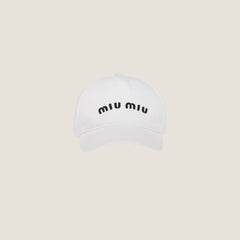 MIU MIU Drill Baseball Cap | 繆繆 棒球帽 (白色)