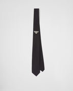 PRADA Men's Re-Nylon Gabardine Tie Black | 普拉達 男仕領帶 (黑色)