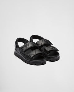 PRADA Padded Nappa Leather Sandals | 普拉達 涼鞋 (Black)