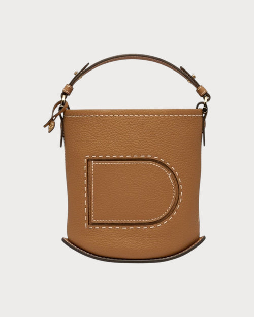 DELVAUX Pin Mini Bucket Surpique | 德爾沃 水桶袋 (迷你/啡色) - LondonKelly 英國名牌代購