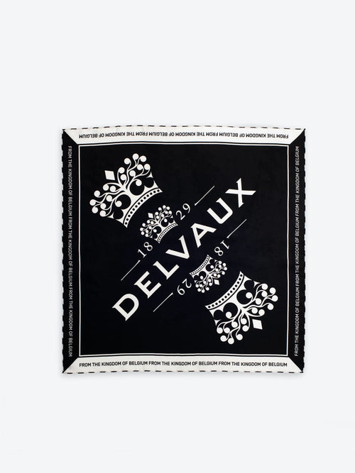 DELVAUX Scarf Royal Logo | 德爾沃 絲巾 (黑色) - LondonKelly 英國名牌代購