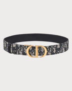 CHRISTIAN DIOR 30 Montaigne Reversible Belt | 迪奥 双面皮带 (35mm/蓝黑色)
