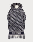 [2023 新款] CHRISTIAN DIOR Oblique Hooded Poncho | 迪奥 老花连帽披肩 (蓝色老花)