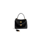 BALENCIAGA Women's Rodeo Mini Handbag Crocodile Embossed in Black | 巴黎世家 迷你手提包鱷魚壓紋 (黑色)