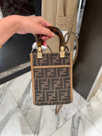 FENDI Mini Sunshine Shopper | 芬迪 手袋 (迷你/啡色老花) - LondonKelly 英國名牌代購