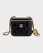 CHANEL AP1447 Vanity With Chain Shiny Lambskin(Small/Black)