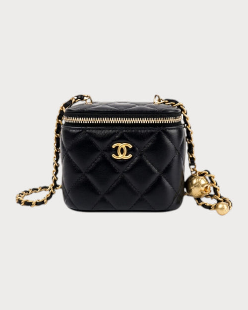 CHANEL AP1447 Vanity With Chain Shiny Lambskin(Small/Black)