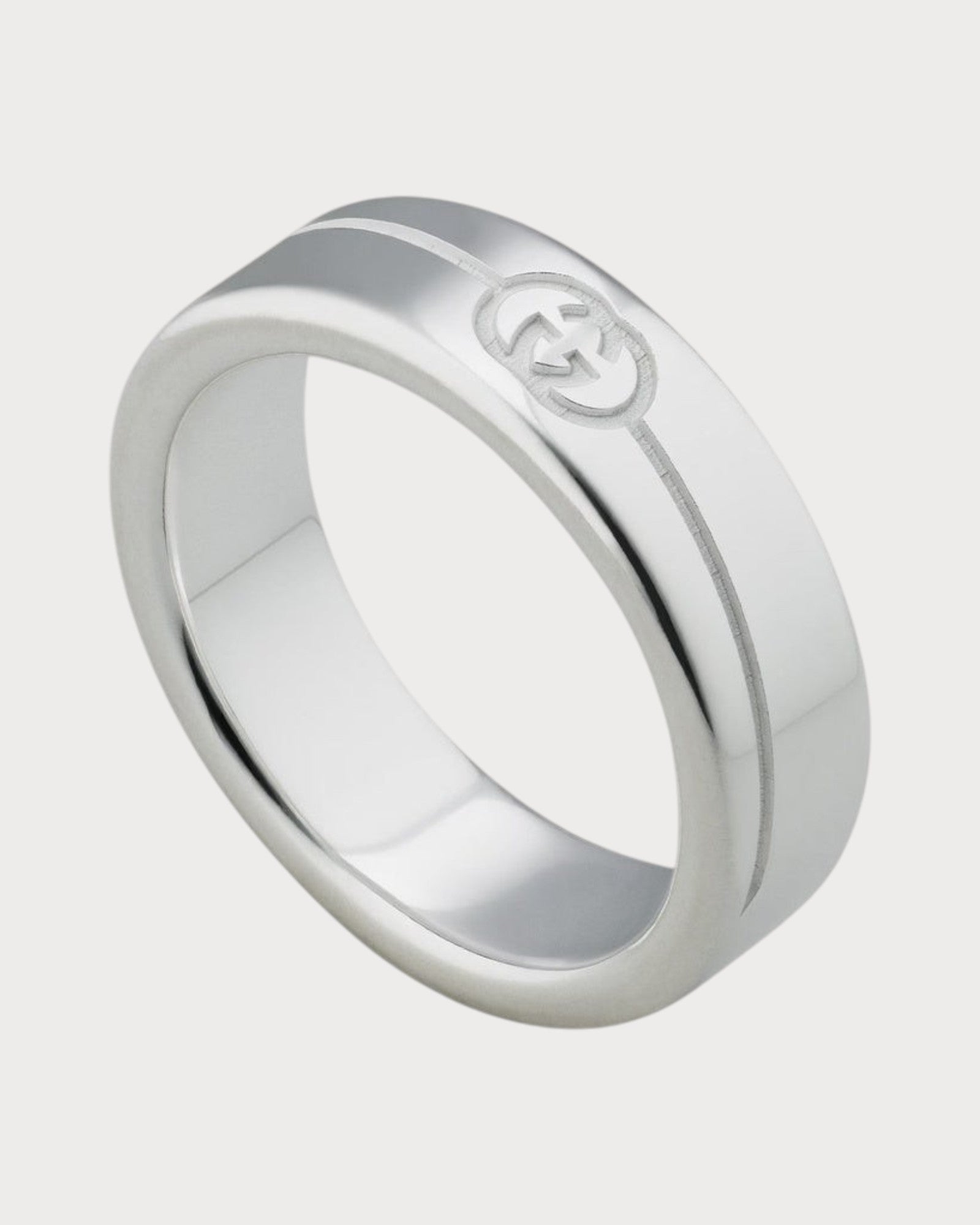 GUCCI Diagonal Interlocking G Ring 925(Silver) | LONDONKELLY