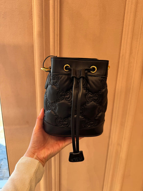 GUCCI GG Matelasse Bucket Bag | 古馳 水桶袋 (黑色) - LondonKelly 英國名牌代購