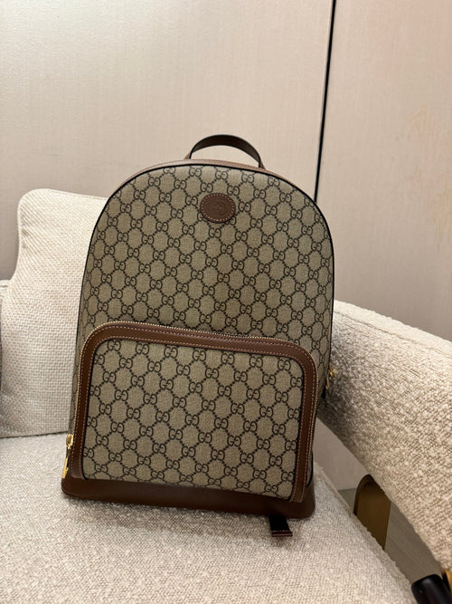 GUCCI Men's Backpack with Interlocking G | 古馳 男仕背囊 (啡色) - LondonKelly 英國名牌代購