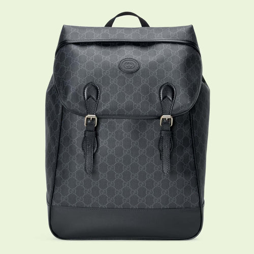 GUCCI Men's Medium Backpack with Interlocking G | 古馳 男仕背囊 (黑色) - LondonKelly 英國名牌代購