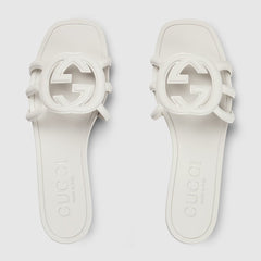 GUCCI Women's Interlocking G Slide Sandal | 古馳 橡膠拖鞋 (多色) - LondonKelly 英國名牌代購