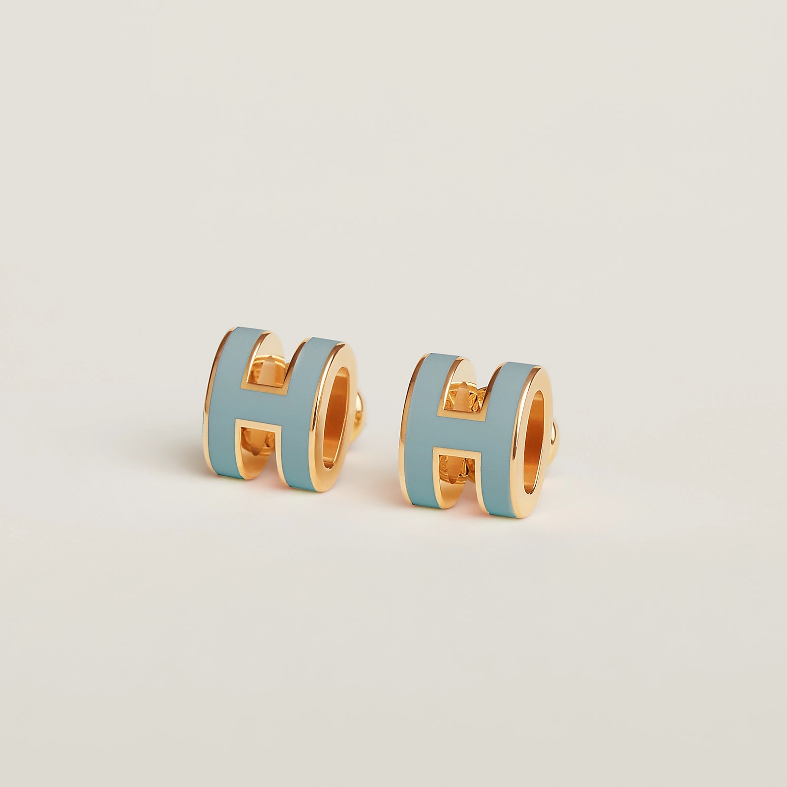 HERMES Gold Mini Pop H Earrings Hermes Earrings Multicolor Gold LondonKelly
