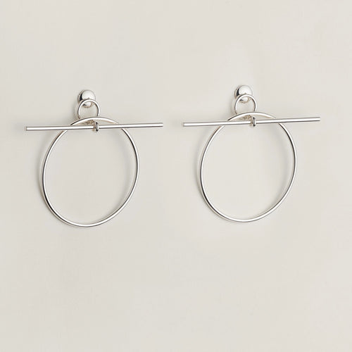 HERMES Medium Loop Earrings | 愛馬仕 耳環 (銀色) - LondonKelly 英國名牌代購
