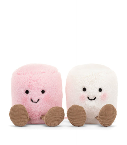 JELLYCAT Amuseable Pink and White Plush Marshmallows | 棉花糖公仔 (9CM/粉紅白色) - LondonKelly 英國名牌代購