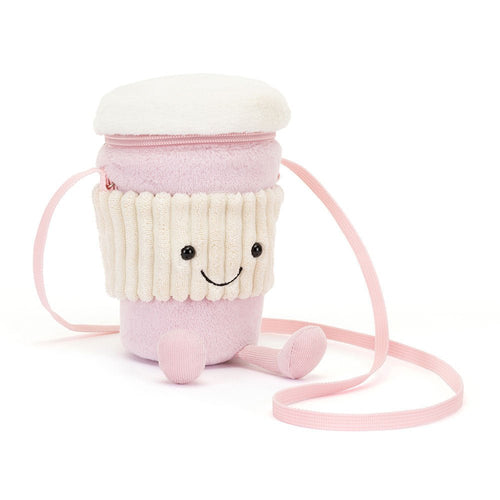 JELLYCAT Amuseables Coffee - To - Go Pink Bag | 咖啡杯公仔手袋 (粉紅色) - LondonKelly 英國名牌代購