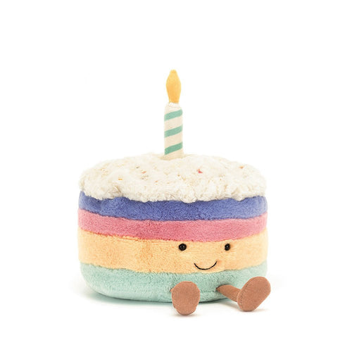 JELLYCAT Amuseables Rainbow Birthday Cake | 彩虹生日蛋糕公仔 (彩色) - LondonKelly 英國名牌代購