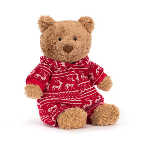 JELLYCAT Bartholomew Bear Winter Pyjamas | 巴塞洛繆熊冬季睡衣 (啡色) - LondonKelly 英國名牌代購