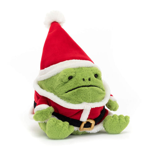 JELLYCAT Santa Ricky Rain Frog | 聖誕老人瑞奇雨蛙 (綠色) - LondonKelly 英國名牌代購