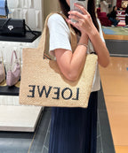 LOEWE Medium Font Tote Bag | 羅意威 草編袋 (啡色) - LondonKelly 英國名牌代購