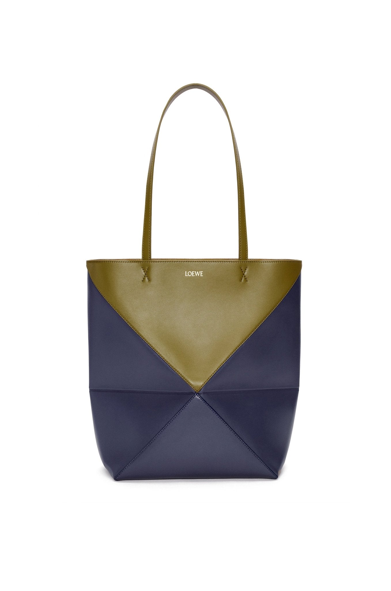 トートバッグ LOEWE A779G50X18-1718 MEDIUM PUZZLE HOLD TOTE BAG Medium Puzzle Fold tote in calfskin and suede Multicolor - LOEWE