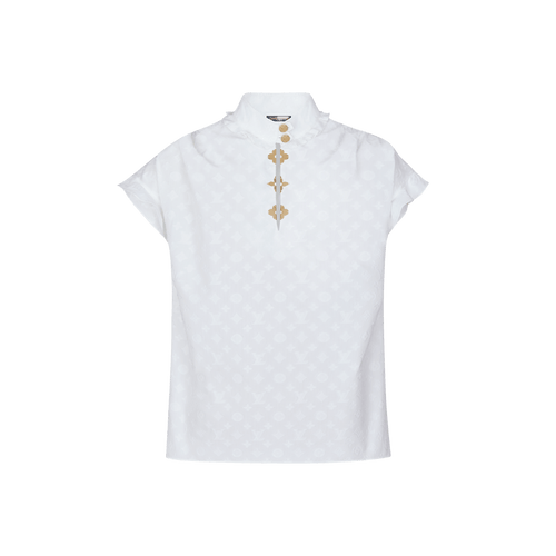 LOUIS VUITTON 1A5M05 Frill Blouse ｜路易威登 短袖上衣 (白色) - LondonKelly 英國名牌代購