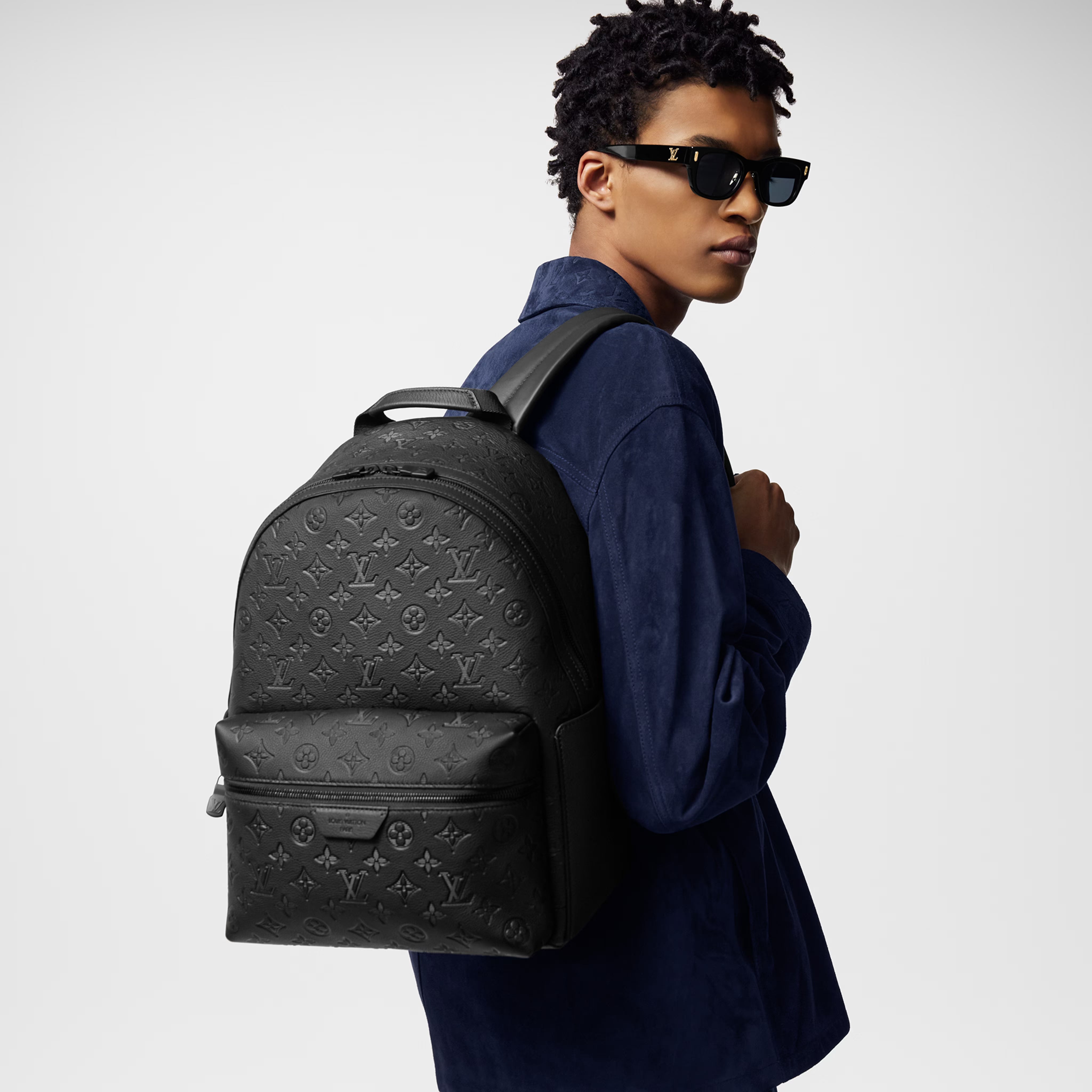 LOUIS VUITTON Racer Backpack Black Autres Cuirs