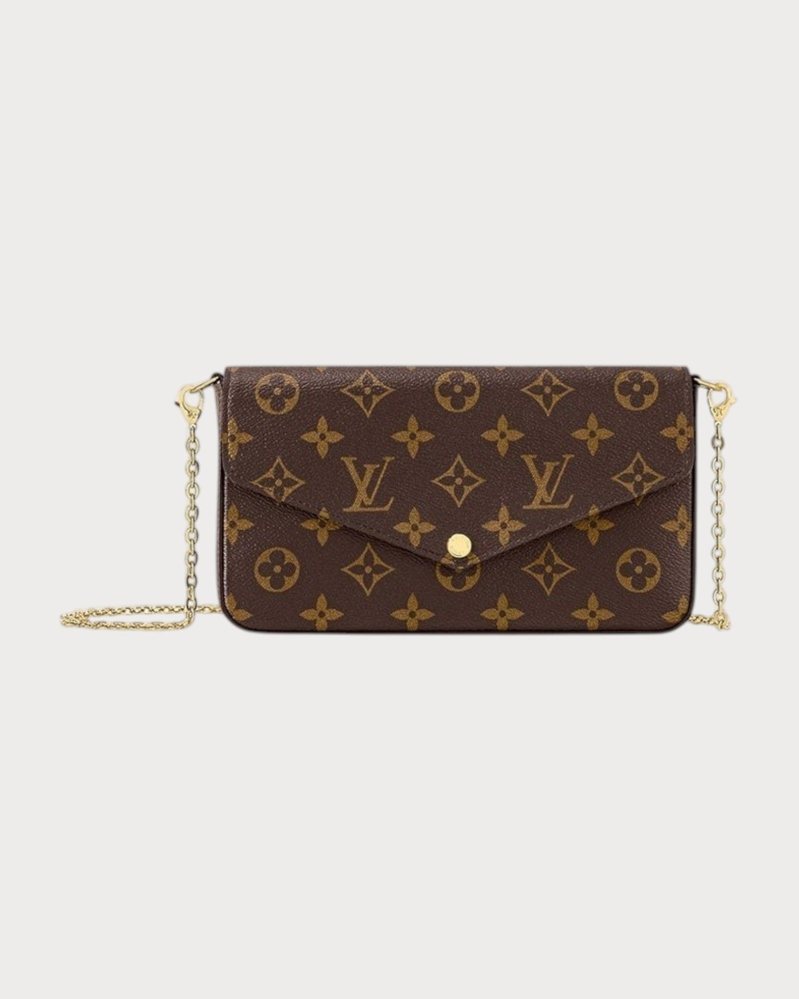 LOUIS VUITTON M81896 Felicie Pochette Monogram Coated Canvas(Brown