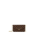 LOUIS VUITTON M81896 Felicie Pochette | 路易威登 銀包配鏈帶 (啡色老花) - LondonKelly 英國名牌代購