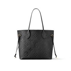 LOUIS VUITTON M45685 Neverfull MM Tote Bag Monogram Empreinte Leather | 路易威登 手提袋 (Black)