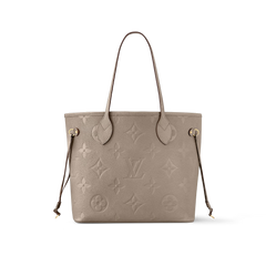 LOUIS VUITTON M45685 Neverfull MM Tote Bag Monogram Empreinte Leather | 路易威登 手提袋 (Dune)