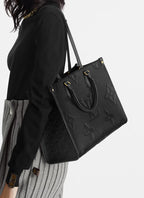 LOUIS VUITTON M45595 Onthego MM Tote Bag | 路易威登 手提袋 (Black)