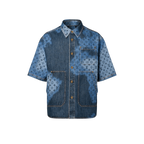 LOUIS VUITTON 1AFAVH Men's Short-Sleeved Denim Overshirt | 路易威登 男仕上衣 (藍色牛仔)