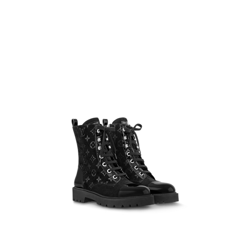 LOUIS VUITTON 1AC6CQ Territory Flat Ranger Boots | 路易威登 皮靴 (黑色)